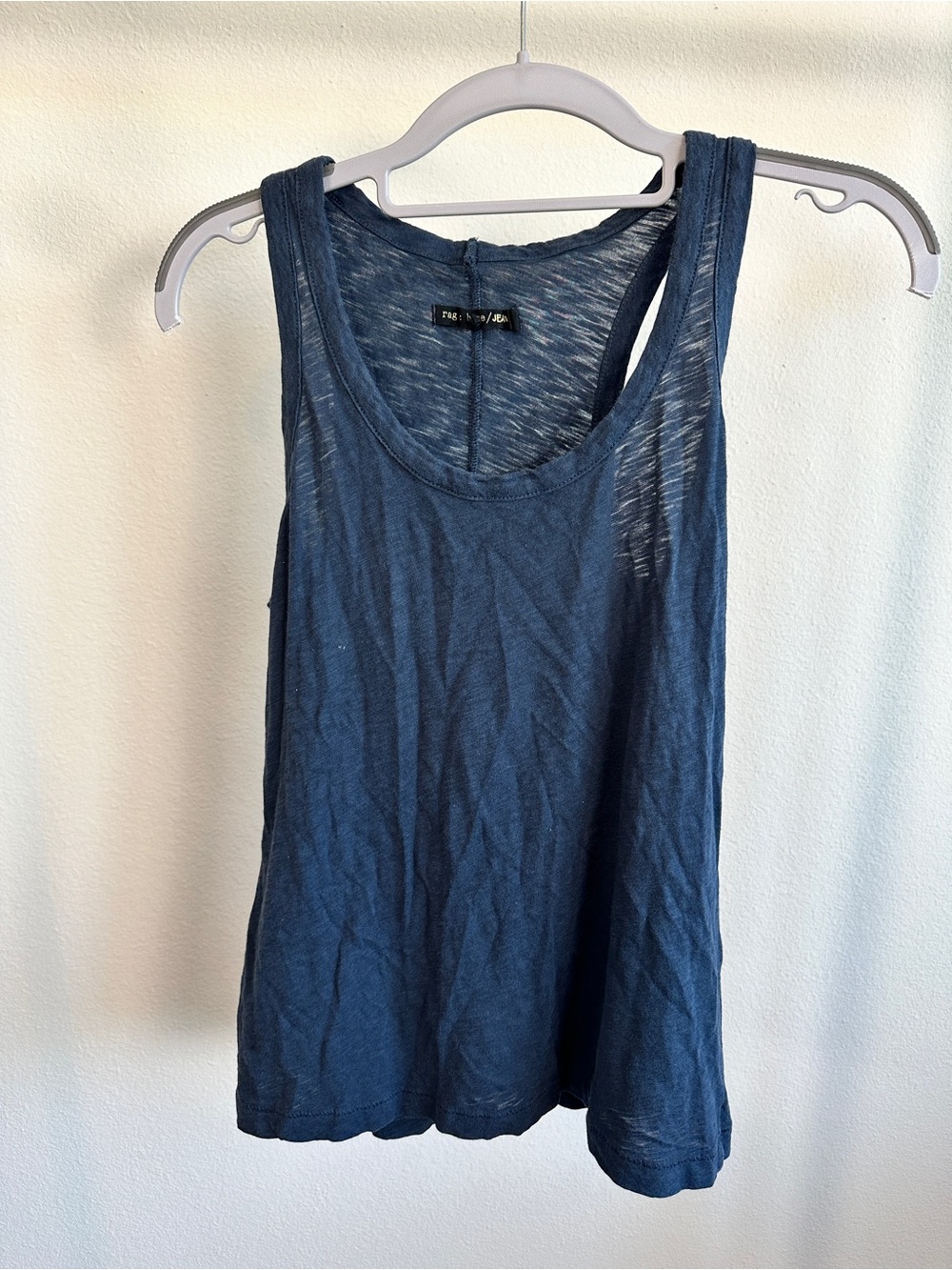 rag & bone Navy Blue Lightweight Scoop Neck Tank